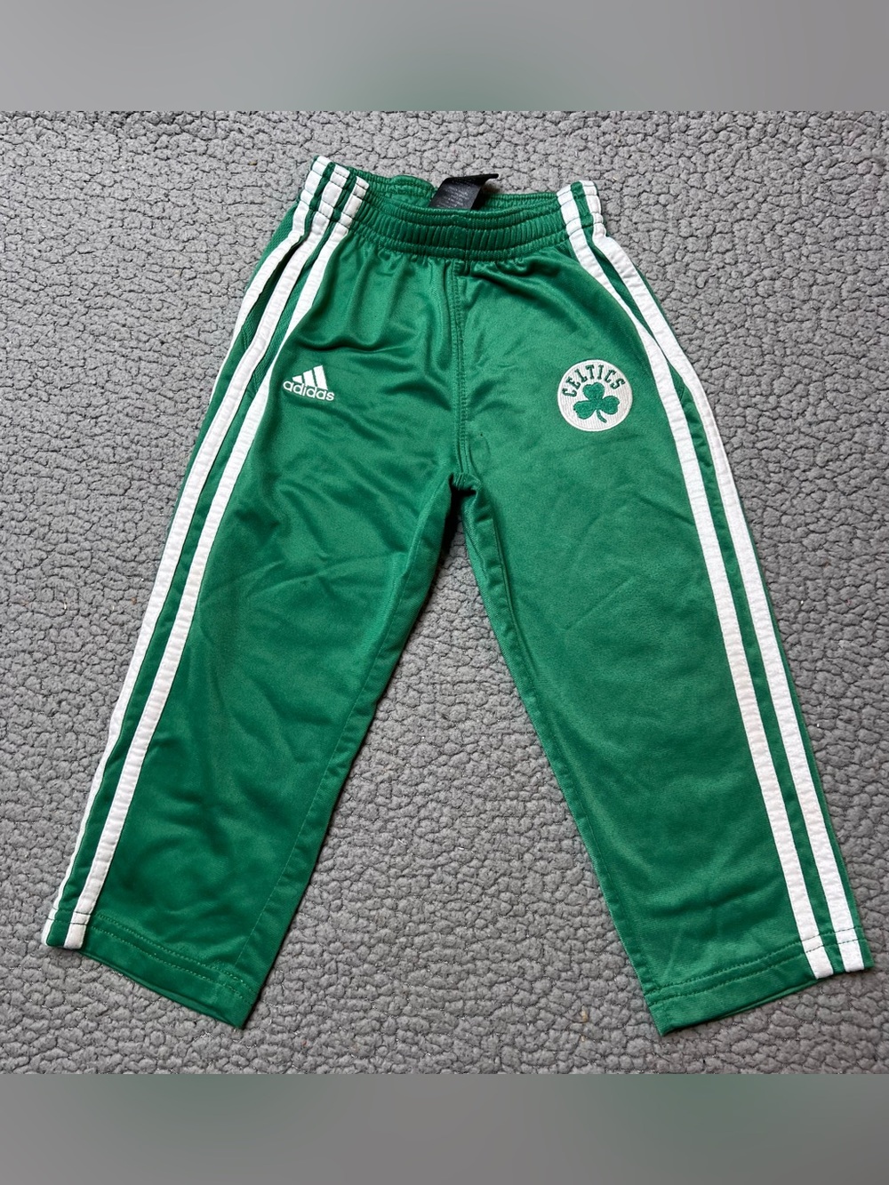 Adidas Boston Celtics Track Pants Little Boys Size 2T Green & White